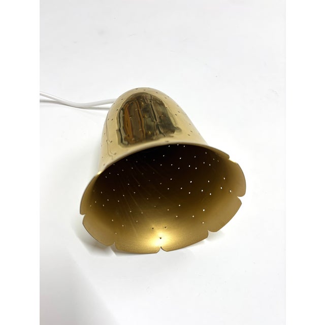 Metal Scandinavian Pendants with Perforated Brass Shades by Boréns, 1960s, Set of 2 For Sale - Image 7 of 10