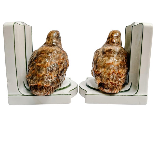 Vintage Nora Fenton Italian Porcelain Quail Bookends - A Pair For Sale In San Diego - Image 6 of 10