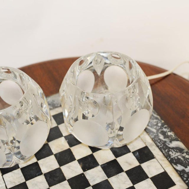 German Frosted Glass Circular Table Lamps from Peill & Putzler, 1970s, Set of 2 For Sale - Image 5 of 10