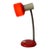 Red Gooseneck Table Lamp With Adjustable Shade Space Age Mid-Century Modern 1970s For Sale