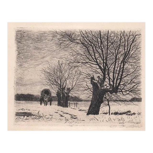 1879 Emile Frederic Nicolle Landscape Etching For Sale