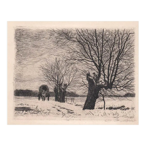 1879 Emile Frederic Nicolle Landscape Etching