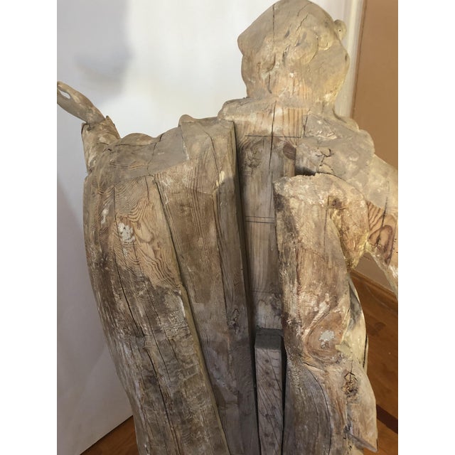 Carved Figurative Sculpture, 1800s, Oakwood For Sale - Image 10 of 18