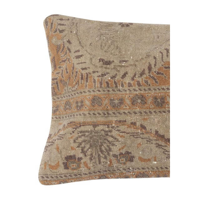 Add a touch of history and warmth to your space with this vintage handmade Turkish wool rug cushion cover. Crafted from...