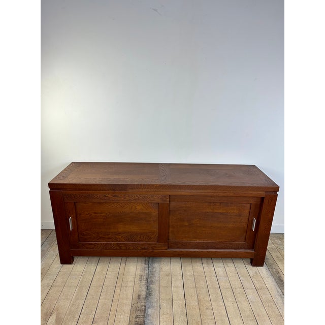 Brutalist Sideboard in Oak, 1990s For Sale - Image 4 of 14