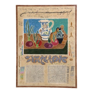 Pink Onions, 1982 Mixed Media by Michael Eisemann For Sale