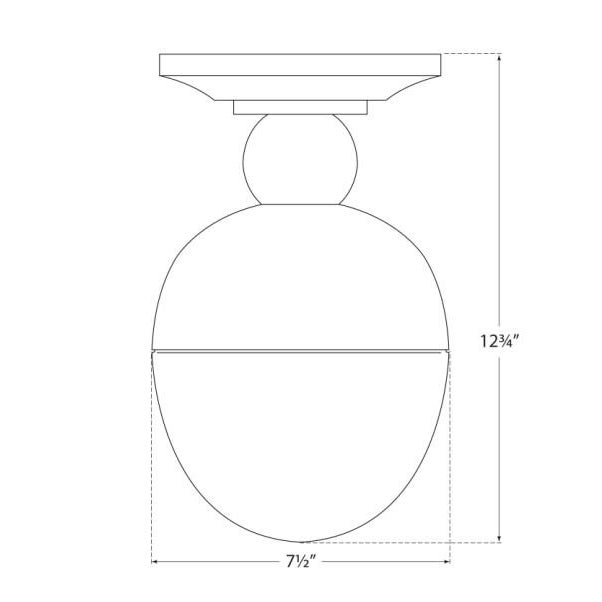 Modern Thomas O'Brien for Visual Comfort Signature Clark Flush Mount in Antique Nickel with White Glass For Sale - Image 3 of 3
