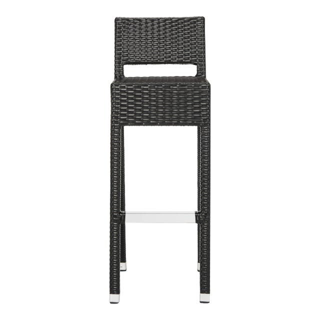Edwards Indoor-Outdoor Barstool in Black For Sale