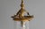 Brass framed small circular glass lantern with original chain and ceiling rose. Re-wired and tested. Circa 1900. Up to...