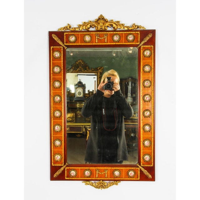 Ormolu & Porcelain Mounted Console Table & Mirror by Epstein, 20th Century, Set of 2 For Sale - Image 14 of 18