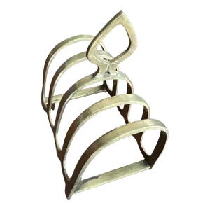 4-Slice Toast Footed Server Brass With Handle