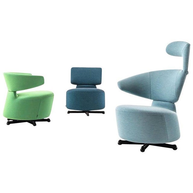 Aki-Biki-Canta Swivel Armchairs by Toshiyuki Kita for Cassina, Set of 3 For Sale - Image 12 of 12