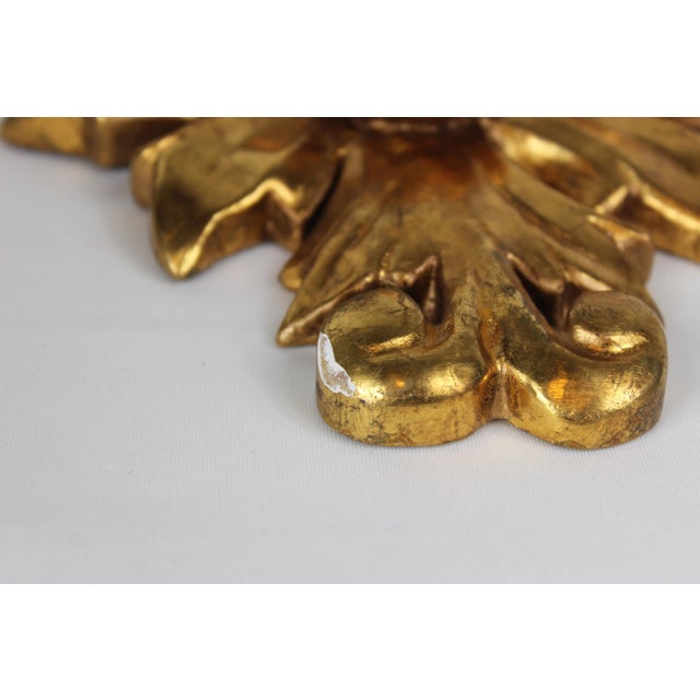 Italian Rococo Style Carved Floral Gilt Wood Wall Bracket For Sale In New York - Image 6 of 7