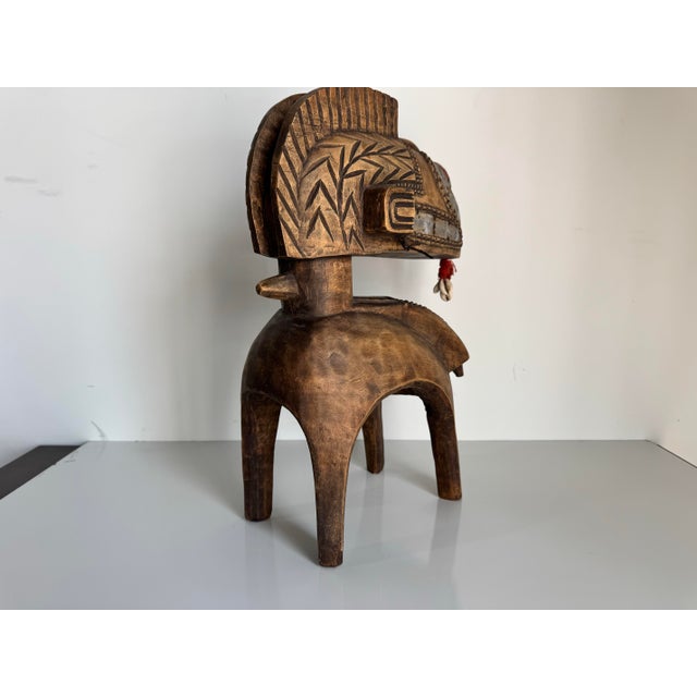 Abstract Vintage African Guinea Baga Nimba Tribal Mask Sculpture For Sale - Image 3 of 12