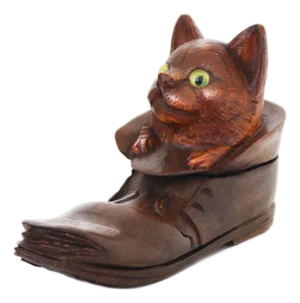 Black Forest Inkwell Cat in Boot, 1890