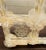 Wood Vintage Italian Murano Glass Venetian Wall Mirror With Floral Engravings & Gold Accents For Sale - Image 7 of 12