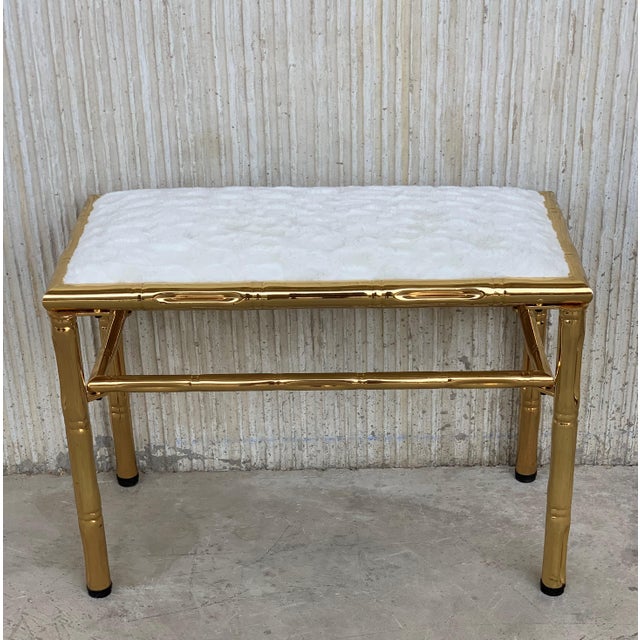 Mid-Century Modern Italian Faux Bamboo Gilt Metal Night Stands With Smoked Glass - A Pair For Sale - Image 10 of 11