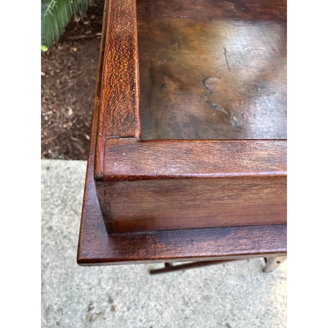 Antique Butler's Serving Tray on Stand, English Country House, Folding, Georgian Style For Sale - Image 10 of 12