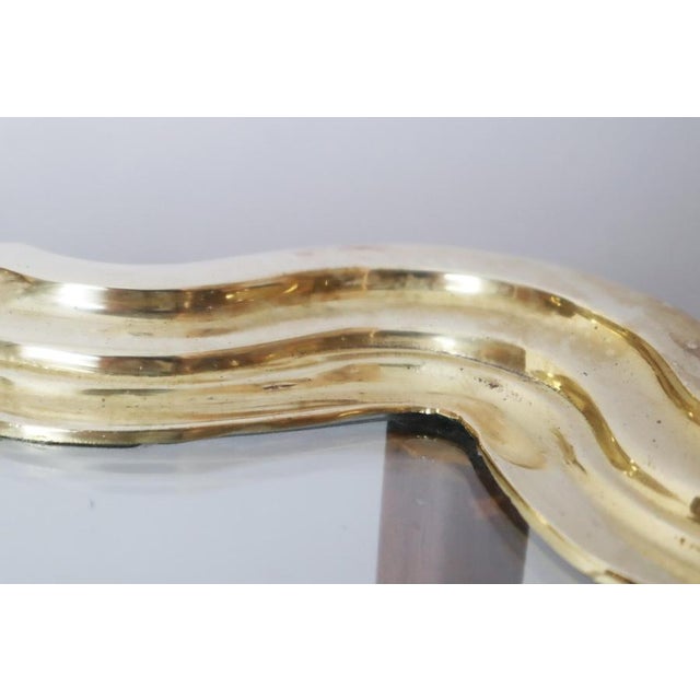 Hollywood Regency Hand-Crafted Tray Table in Brass and Faux Bamboo, 1960s For Sale - Image 14 of 17