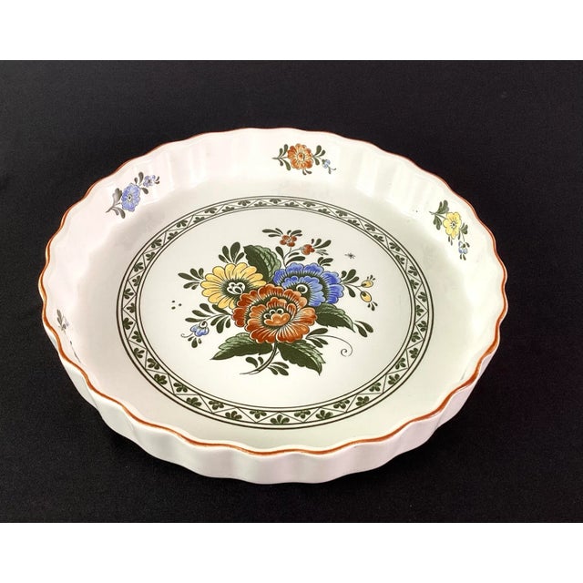 Rustic European 1980s Villeroy & Bach Porcelain-Quiche Dish For Sale - Image 3 of 5