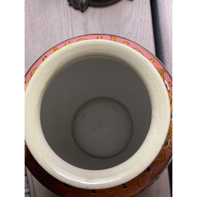 Mid 20th Century Mid Century Modern Chinese Moriage Vase For Sale - Image 5 of 10