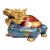 Late 20th Century Gilt Bronze Cloisonné Enamel Dragon-Turtle Figure With Coin Motif For Sale