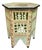 Hand-Painted Moroccan Hexagonal Side Table – "Zouaq" Style For Sale