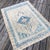 1920s Antique Rug | Soft Blue & Ivory Geometric Design | 4'1" X 5'9" For Sale - Image 5 of 6