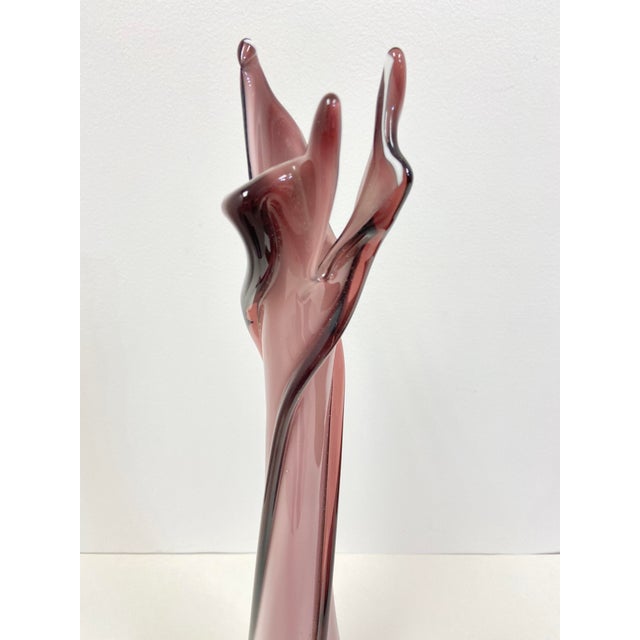 Italian Purple Swung Art Glass Vase Chairish