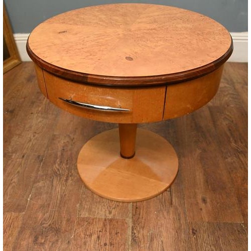 Art Deco Side Tables in Burr Walnut 1930s, Set of 2 For Sale - Image 6 of 9