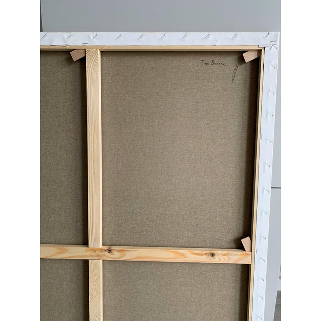 Paint Orange Pastel Oil Painting Muted Orange White Original Picture Contemporary Abstract Canvas Art For Sale - Image 7 of 7