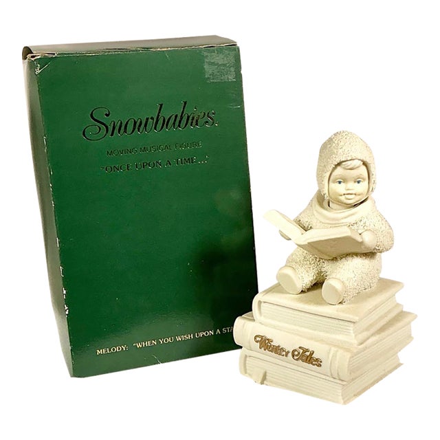 Vintage Dept 56 Snowbabies "Once Upon a Time" Musical Figurine Boxed 1996 Retired For Sale