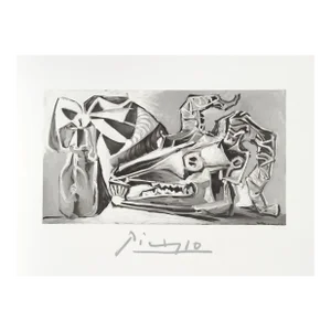 1980s "Nature Morte a la Tete Chevre, Bouteille" Lithograph After Pablo Picasso