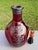 Ruby Red 1930s Bohemian 10" Ruby Red Decanter Victorian Sterling Silver Overlay For Sale - Image 8 of 11