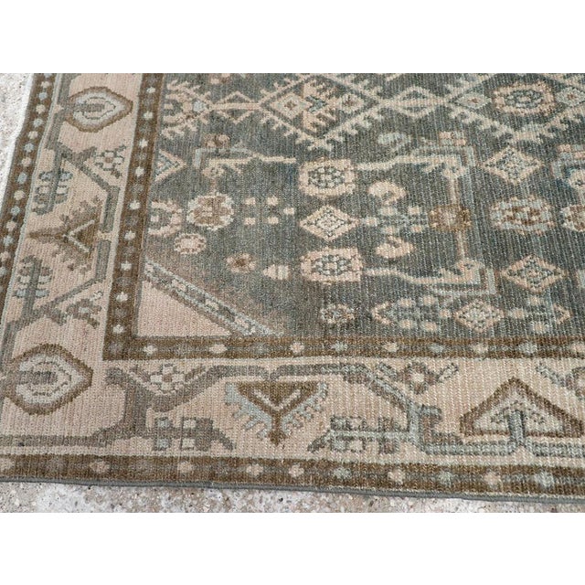 Mid 20th Century Galerie Shabab Collection Mid-20th Century Persian Malayer Throw Rug For Sale - Image 5 of 8