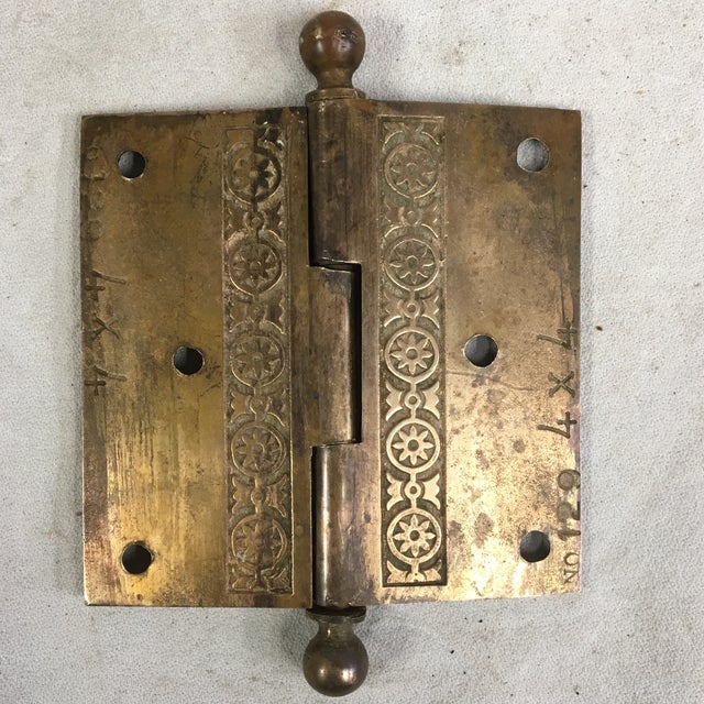 Antique Victorian Eastlake Brass Door Hinge Chairish