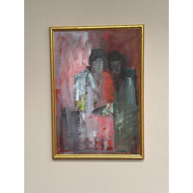 Ingvar Jigrud, The Two, 1960s, Oil on Canvas For Sale - Image 6 of 18