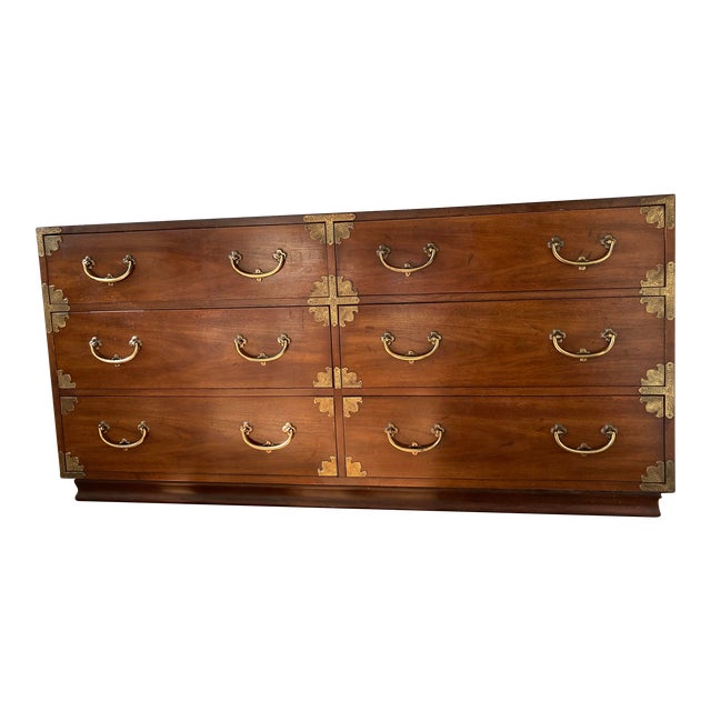 1970s Vintage Henredon PanAsian Tansu Walnut Dresser Chairish