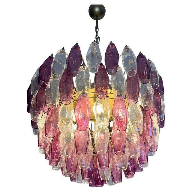 Vintage Poliedri Chandelier, 1990, Set of 2 For Sale - Image 3 of 12