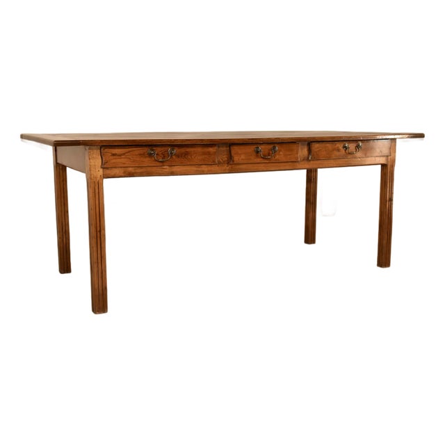 18th Century French Chestnut Farm Table For Sale