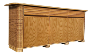 Wood, Bamboo and Rattan Sideboard by Roberti Rattan, 1970s