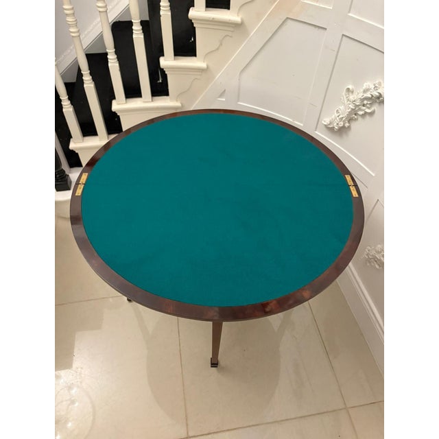 Antique Late Victorian Mahogany and Satinwood Inlaid Demi-Lune Console Table, 1890s For Sale - Image 4 of 12