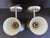 Mid-Century Modern 1950s Litecraft Double Cone Spun Aluminum Wall Lights Sconces - a Pair For Sale - Image 3 of 11