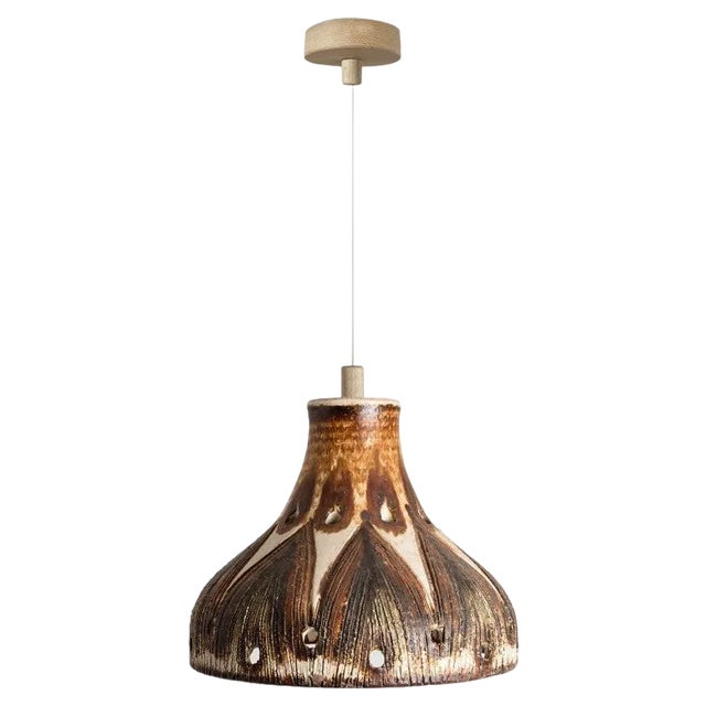 Ceramic Pendant Light, Denmark, 1970 For Sale
