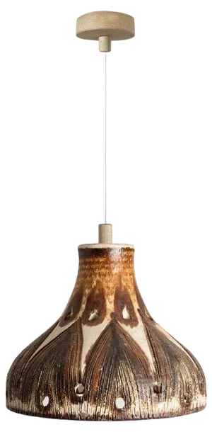 Ceramic Pendant Light, Denmark, 1970