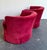 Late 20th Century Vintage Custom Red Velvet Swivel Chairs - A Pair For Sale - Image 5 of 12