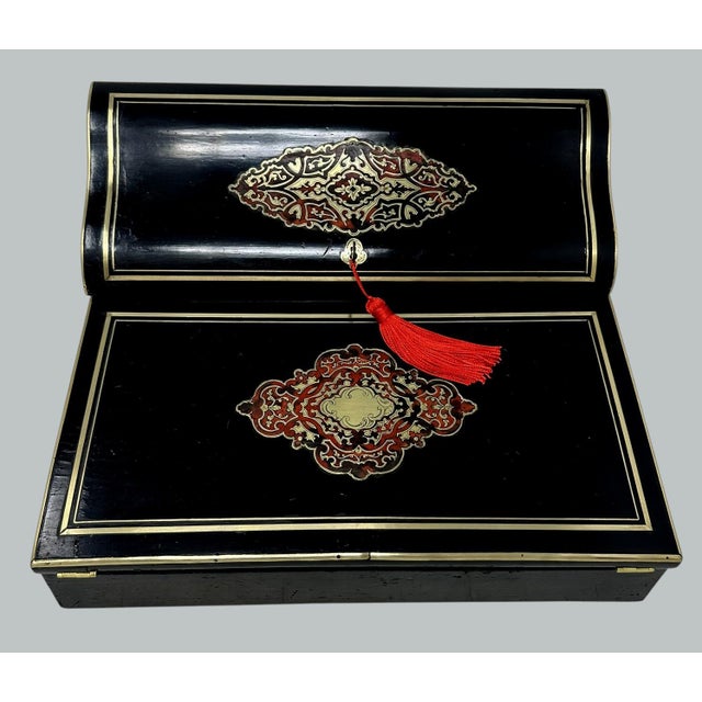 An Exceptionally Fine Quality French Napoleon III FRENCH NAPOLEON III Ebony Officers Campaign Style Traveling Writing...