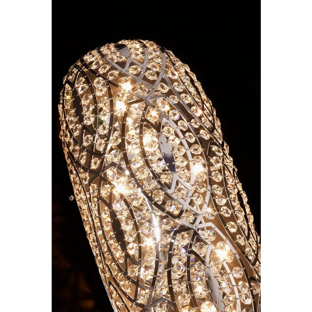 Small Steel & Crystals Arabesque Drop Wall Light from VGnewtrend, in New conditions. Designed from 2000 European Plug (up...