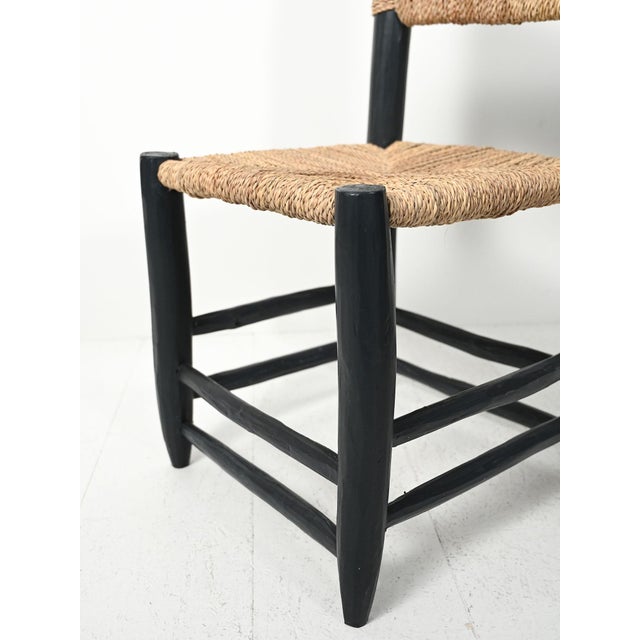 Moroccan Wooden Chairs, 1960s, Set of 5 For Sale - Image 9 of 14