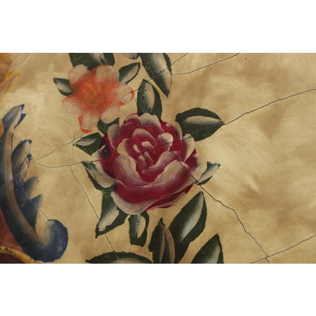 Paint Maitland Smith Painted Tapestry Design Wall Panel For Sale - Image 7 of 14
